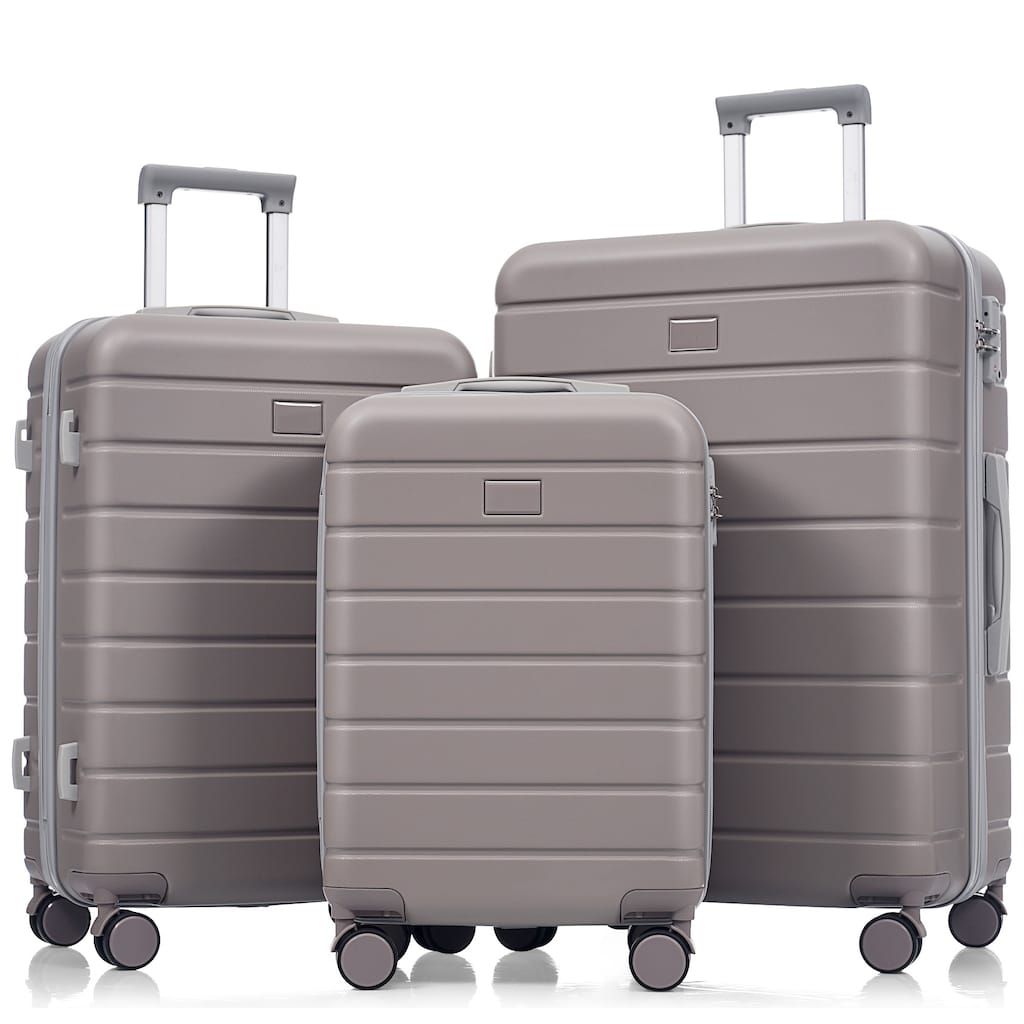 3-Piece, 20, 24, 28-Inch Modern Premium Luggage with TSA Lock and 360° Spinner Wheels, for Boarding Travel
