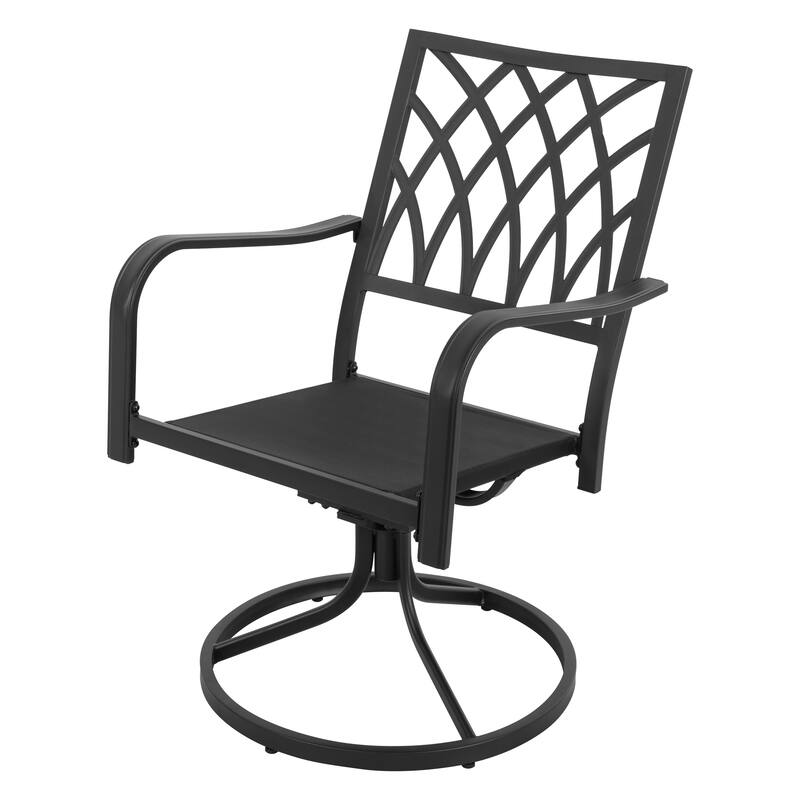 5PCS Patio Metal Dining Set with Umbrella Hole, All-Weather Design