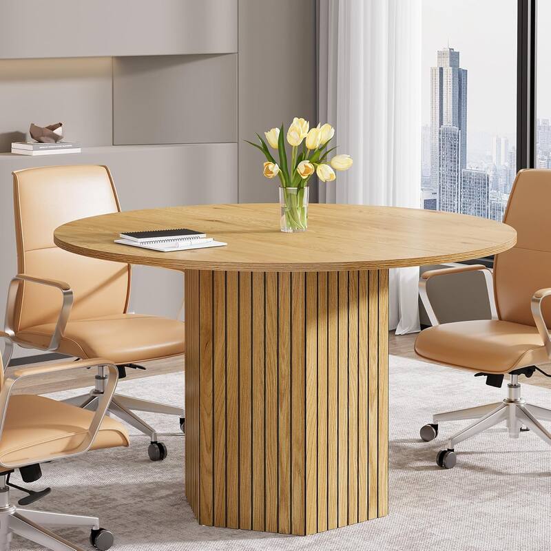 Wood Conference Table, Modern Office Meeting Training Seminar Business Accent Table, Conference Meeting Room