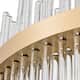 Casandra 5-light Shiny Bronze Chandelier with Clear Glass Bars - Shiny Bronze
