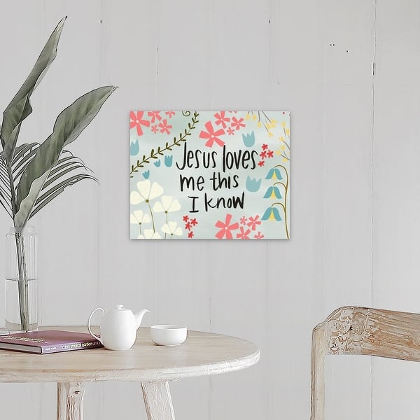 Shop Jesus Loves Me Canvas Wall Art Overstock 24218130