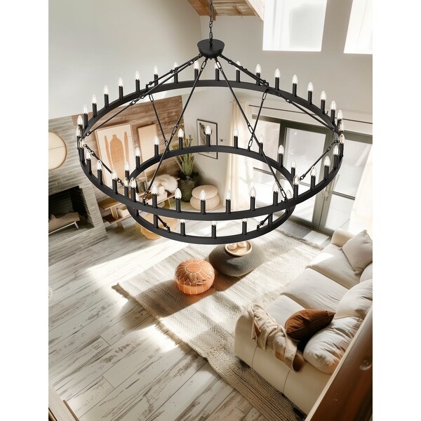 Large round rustic chandelier 2025