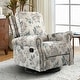 preview thumbnail 47 of 52, Roderich Farmhouse Floral Print Swivel Rocker Recliner with Rolled Arms by HULALA HOME TEAL