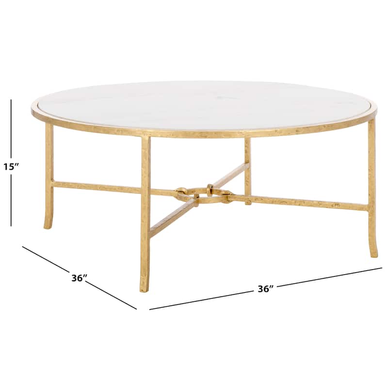 SAFAVIEH Couture Tauri Forged Metal Round Coffee Table - 36"W x 36"D x 15"H