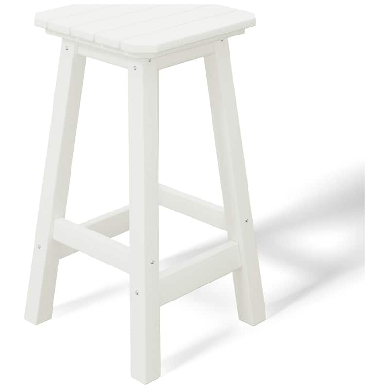 Polytrends Laguna Hdpe All Weather Outdoor Patio 24" Square Counter Stool