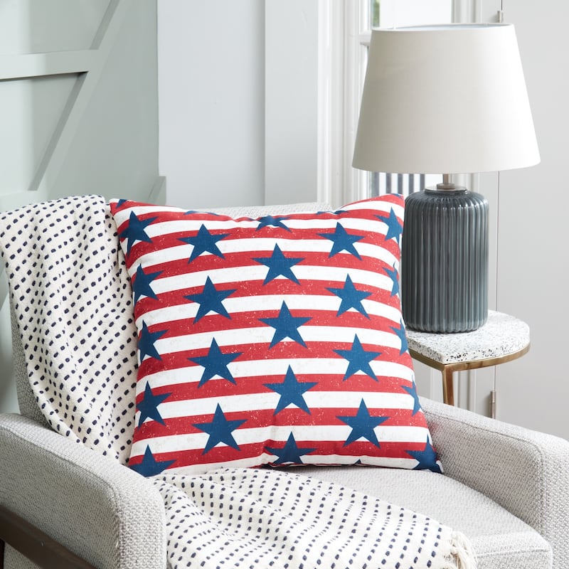18" Americana Decorative Throw Pillow