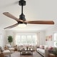 preview thumbnail 1 of 81, 52" and 60" Noiseless Walnut Wood Ceiling Fan with Remote Control,Light Integrated Optional - 52 Inch