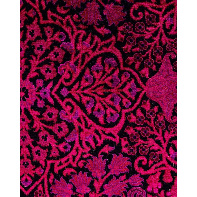 Contemporary Overdyed Wool Hand Knotted Area Rug - 5' 10" x 9' 1"
