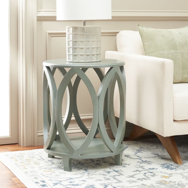 SAFAVIEH Janika Ash Grey Accent Table - 20"W x 20"D x 25"H