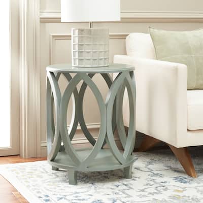 SAFAVIEH Janika Ash Grey Accent Table - 20"W x 20"D x 25"H