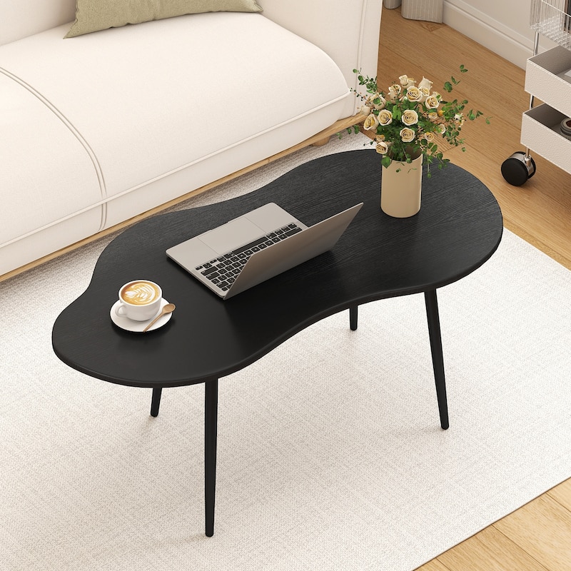 Gymax Cloud Shape Coffee TableIrregular Center Table w/ Metal