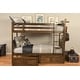 preview thumbnail 5 of 20, Somette Claire Twin Bunk Bed with Storage, Trundle and Tray Options in Rustic Walnut (Mattresses Not Included)