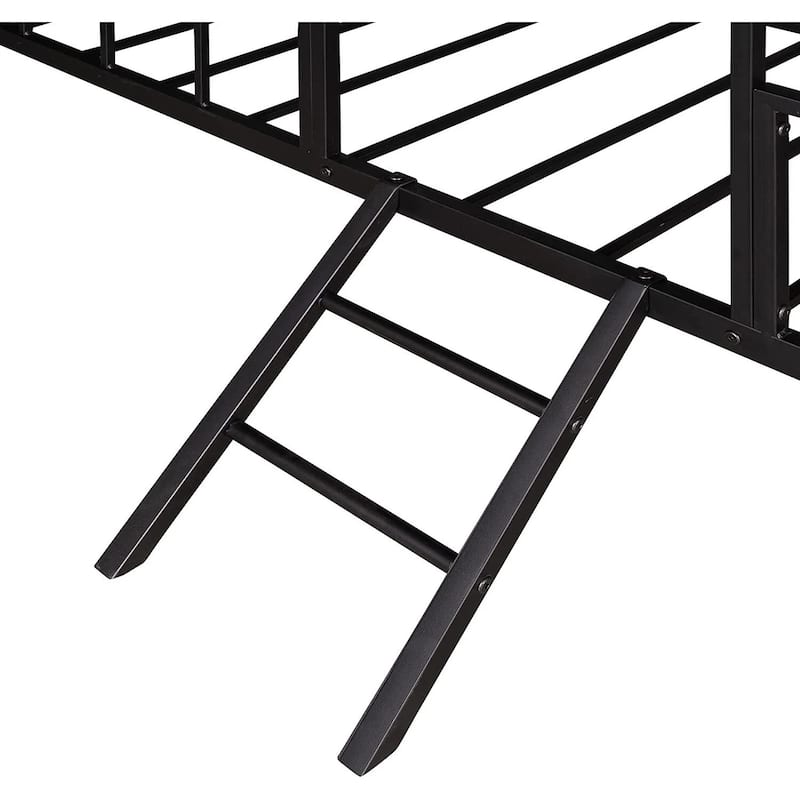 Modern Transition Bunk Bed Slat Design Assembled And Oval Nuts
