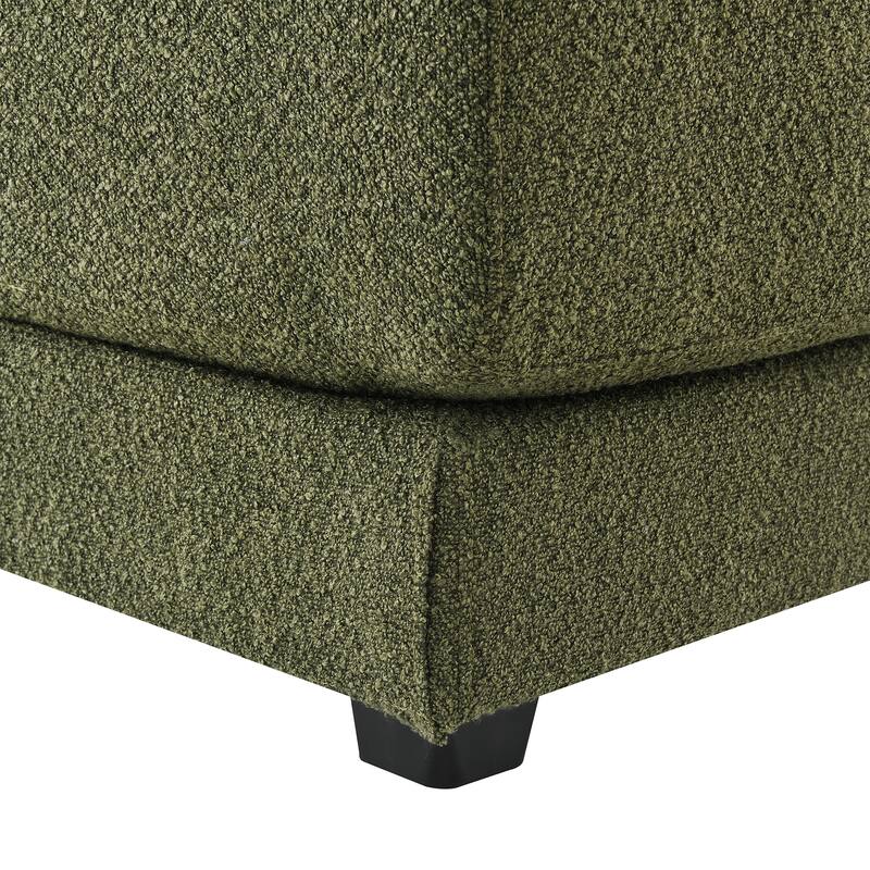 120" L-Shaped 4 Seater Sectional Sofa with Reversible Chaise and 4 Waist Pillow, Armless Design for Space-Saving Comfort
