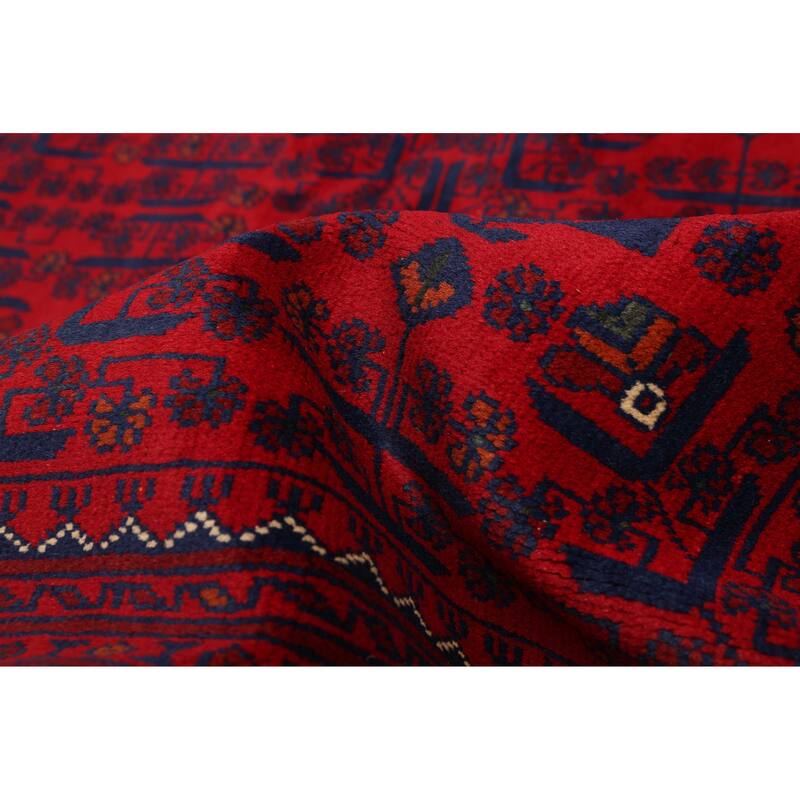 ECARPETGALLERY Hand-knotted Finest Khal Mohammadi Red Wool Rug - 6'8 x 9'6