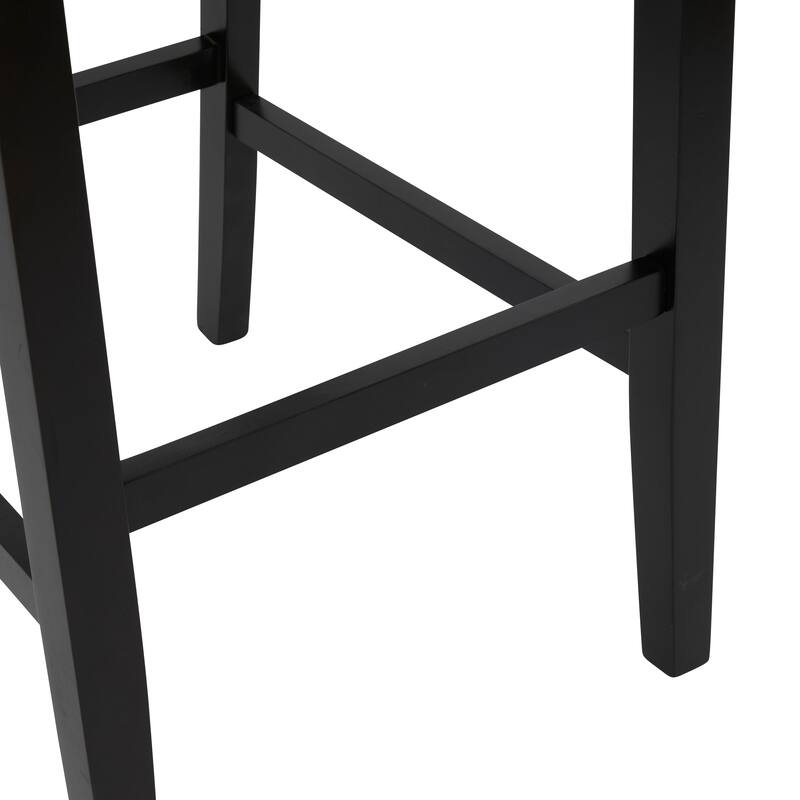 Faux Leather Barstools Set of 2 Counter Height Bar Stools for Kitchen Island