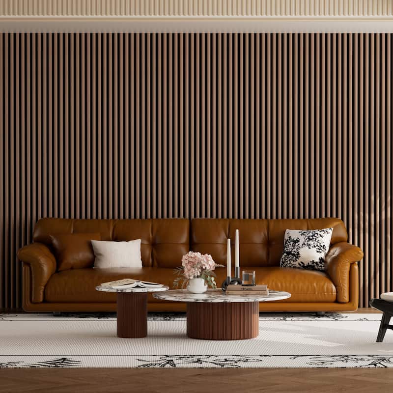 93.5" x 7.9" Slat Acoustic Wall Panels for Ceiling and Wall Decor, 4-Pack (21 sq ft)