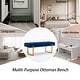 preview thumbnail 29 of 101, Upholstered Bedroom Bench Tufted Entryway Bench Modern End of Bed Bench Dining Bench with Gold/Black Metal Legs for Window