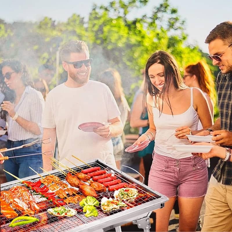 Barbecue Grill Portable BBQ Charcoal Grill Smoker Grill