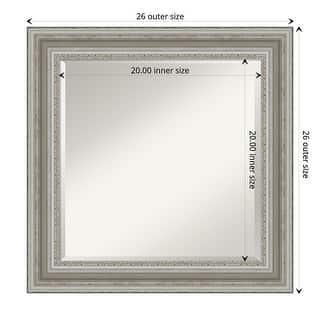 Beveled Bathroom Wall Mirror - Parlor Silver Frame
