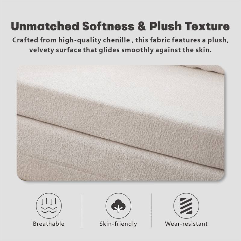 71.2"W 2-in-1 Foldable Pull Out Loveseat Sofa Bed Equipped with Armrest & Backrest Pillows