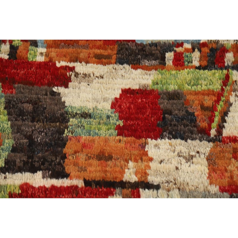 Moroccan Oriental Rug Handmade Modern Wool Carpet - 5'2" x 6'5"