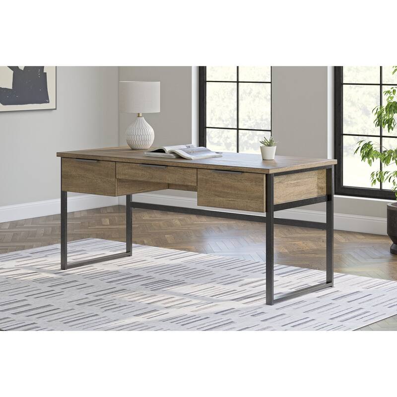Signature Design by Ashley Montia Light Brown 67" Home Office Desk