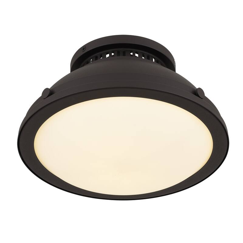Halo 1-Light 11" Dark Bronze Flush Mount Ceiling Light
