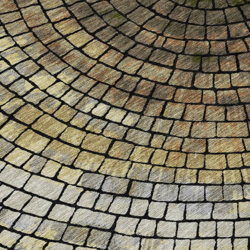 Machine Washable Indoor/ Outdoor Mosaic Rome Chantille Rug