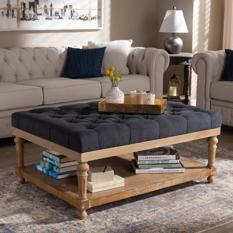 The Gray Barn Windy Ridge Modern and Rustic Cocktail Ottoman