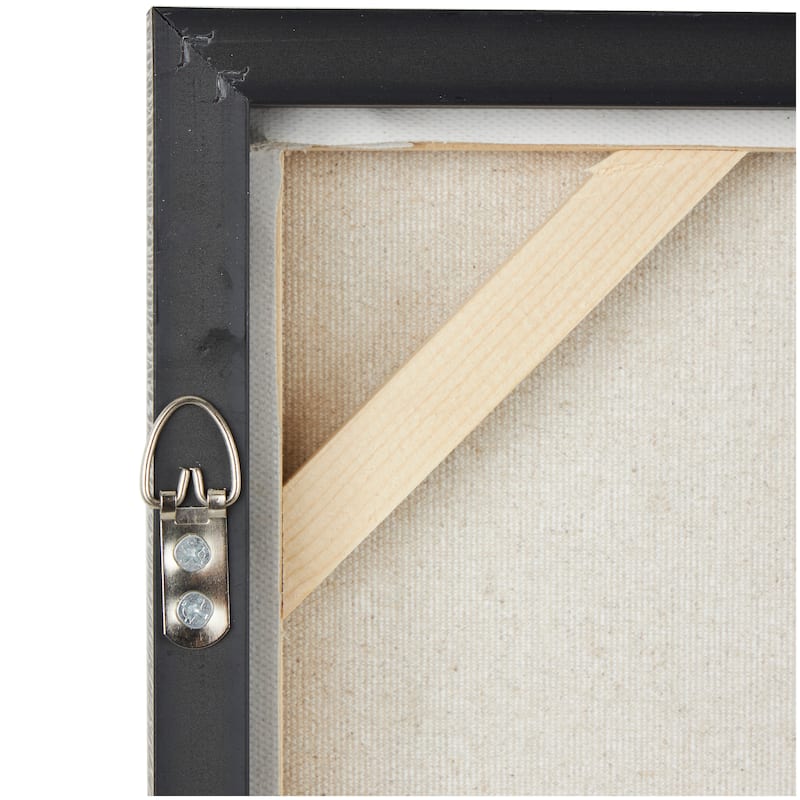 Multi Colored Canvas Abstract Paint Splatter Horse Framed Wall Art with Black Frame - Multi-Color