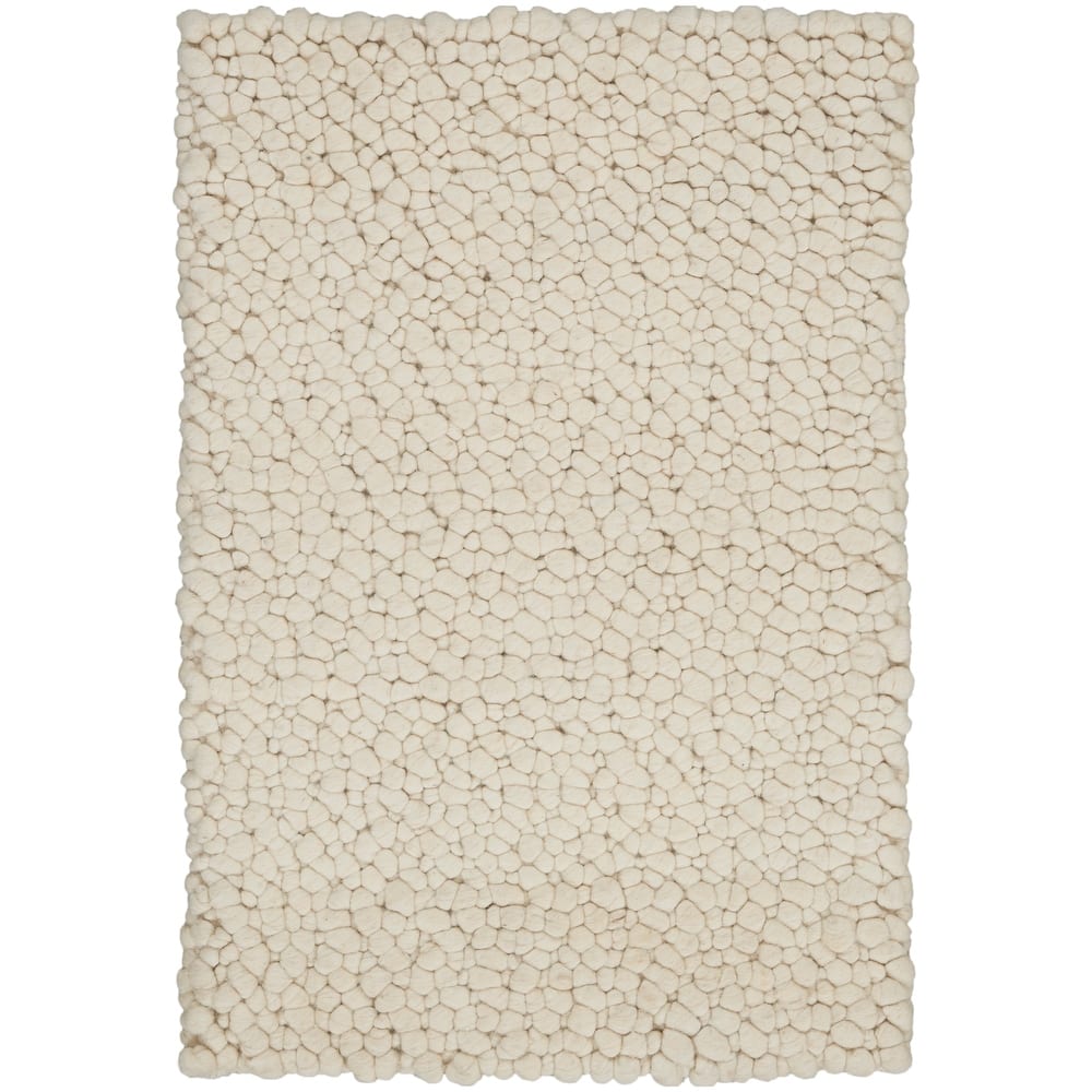 Calvin Klein Riverstone Modern Textured Loop Solid Wool Area Rug