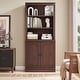 preview thumbnail 88 of 95, Halston 72.5" Tall Modular Bookcases Bookshelves 5-Tier Display Shelves Organizer and Storage Multi-Depth w/Doors - Dark Cherry