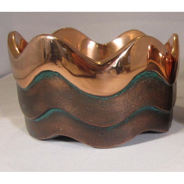 Nambe Copper Canyon Wine Coaster Wine Bottle Chilled Coaster - 5.25" x 5" x 3.25"