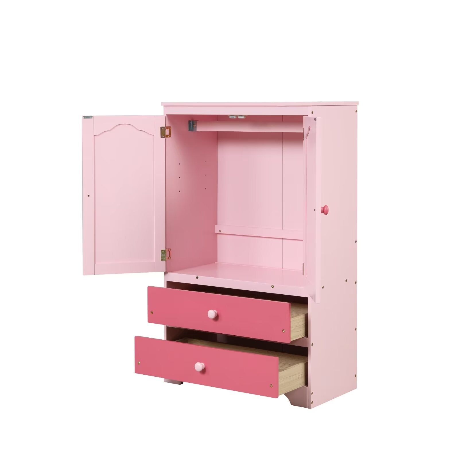 Childrens wardrobe hotsell 2 hanging rails