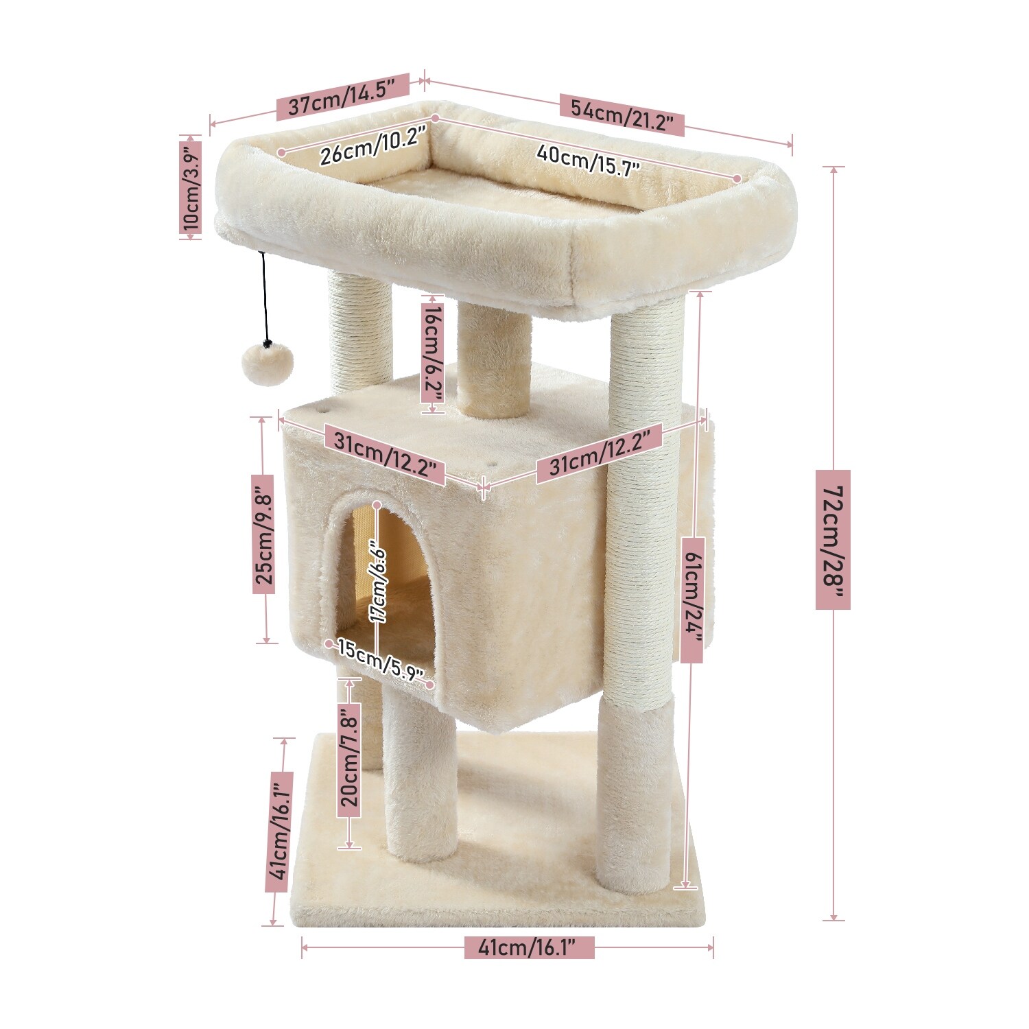 28 inch cat on sale tree