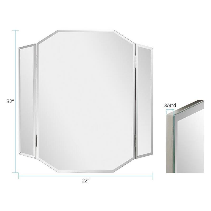 Allan Andrews Bi-Fold Curved Vanity Mirror