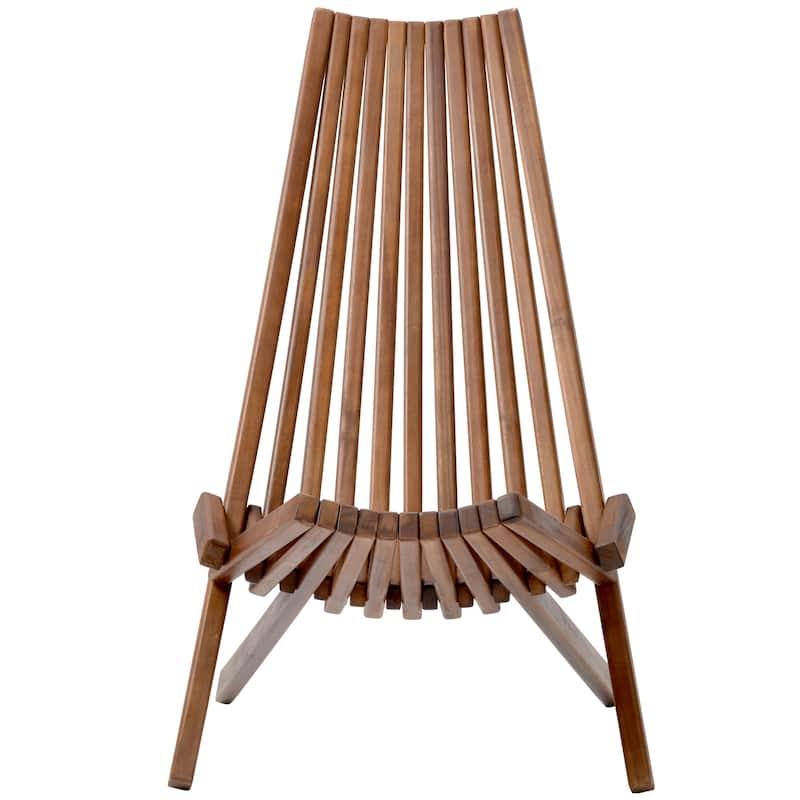 Outdoor Patio Folding Wood Chair - Natural