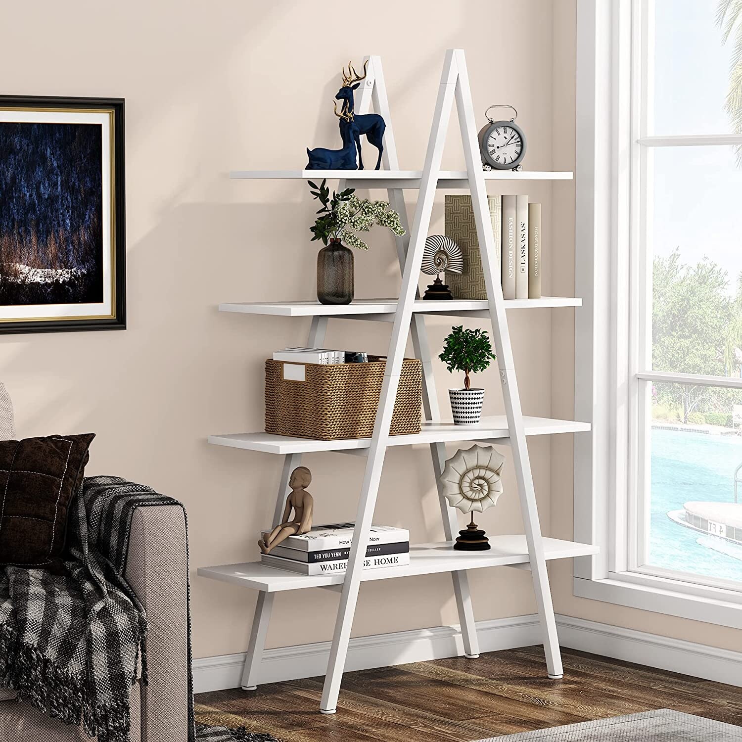 A frame deals ladder bookshelf