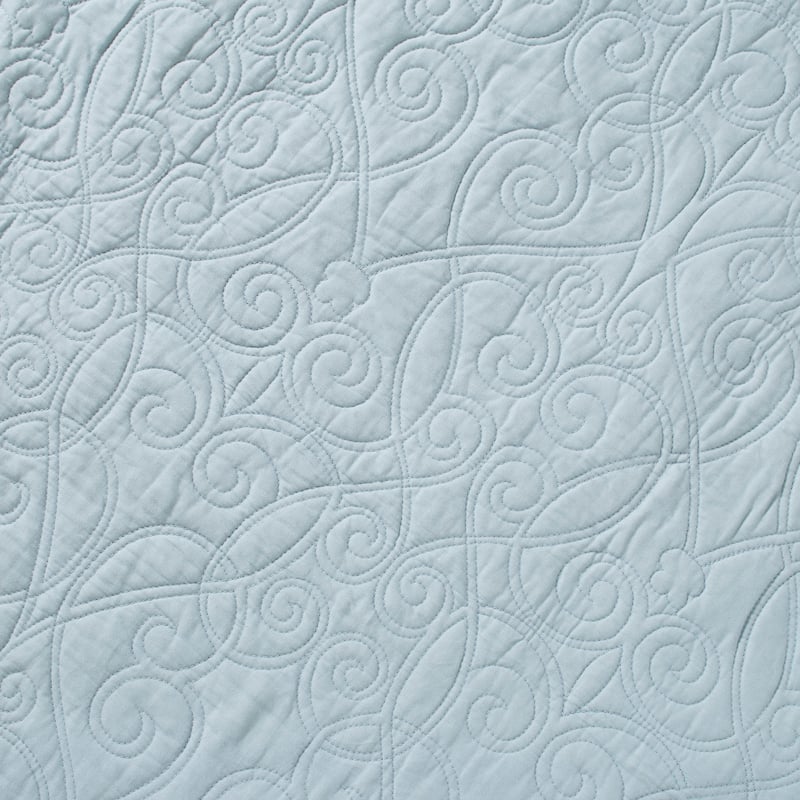 Laura Ashley Felicity Cotton Reversible Blue Quilt Set