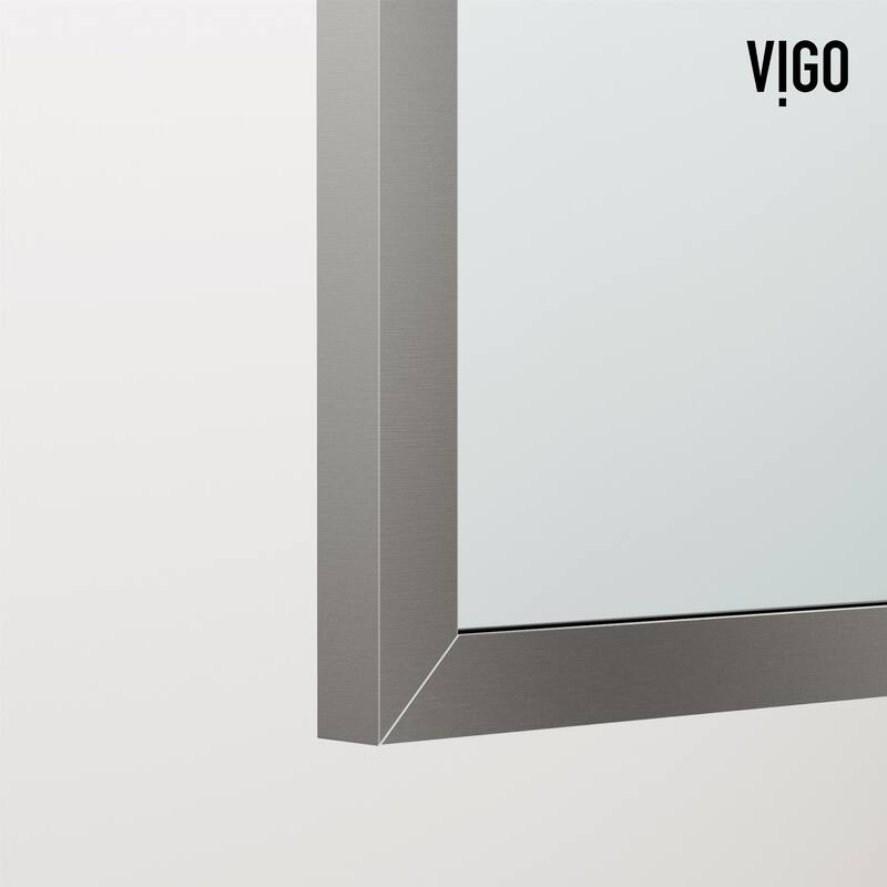 VIGO Arden 34" W x 78" H Framed Fixed Shower Screen