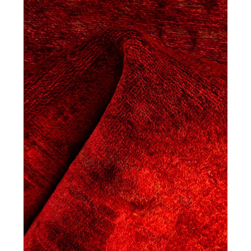 Overdyed One-of-a-Kind Hand-Knotted Area Rug - Red - 2' 7" x 12' 10"