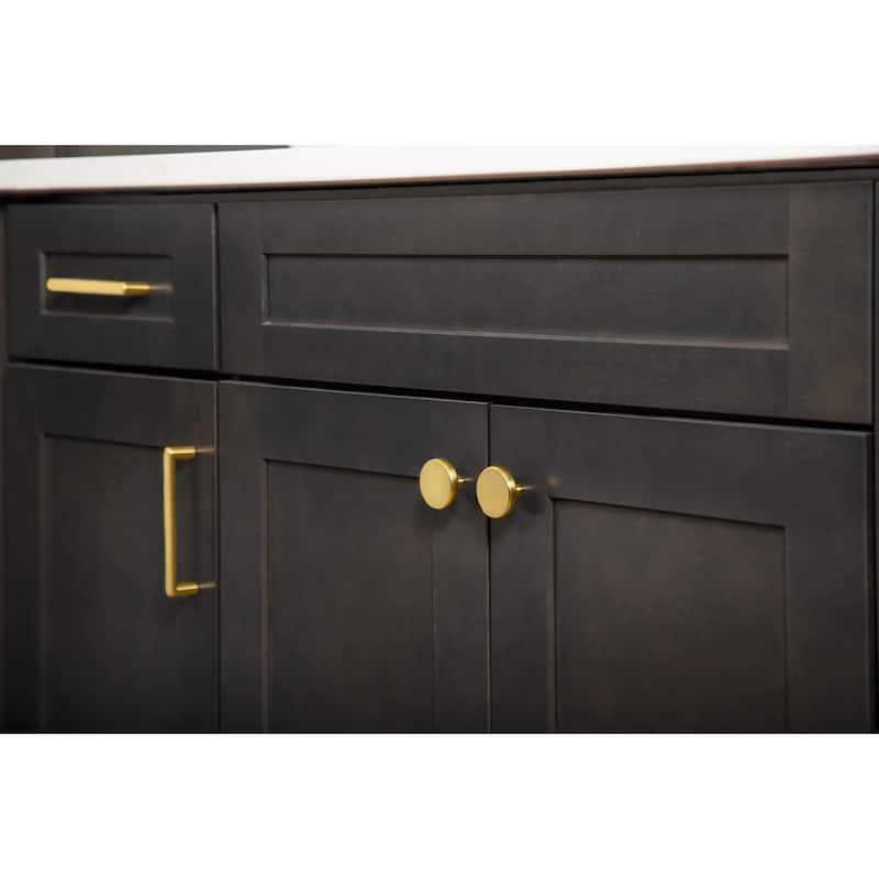Elements 105L Gibson 1-5/8" Round Flat Disc Modern Mushroom Cabinet /