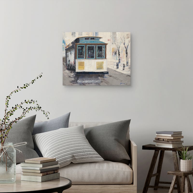 Cable Car by John Burrows Canvas Art Print