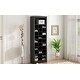 preview thumbnail 14 of 13, Multifunctional Shoe Cabinet Black Free Standing Tall Cabinet