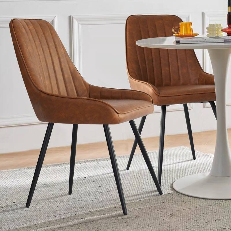 Upholstered Dining Chair(Set of 2) - Brown