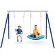 preview thumbnail 5 of 5, Kids Metal Swing Set for Backyard Outdoor Playground Two Functional Swing Set For Kids Outdoor Equipment