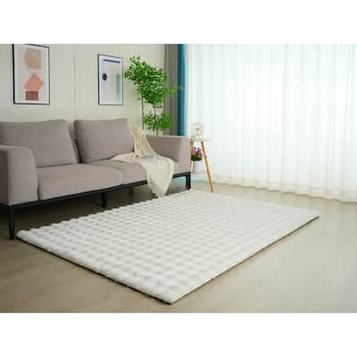 Sunny Collection Hand-woven Modern Grid Solid Color Area Rugs