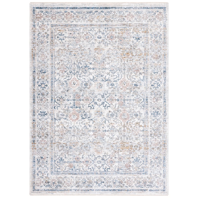 SAFAVIEH Moondust Lolita Vintage Oriental Rug - 6' Square - Ivory/Blue