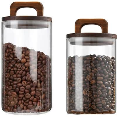 Coffee Canister, Glass Food Storage Containers